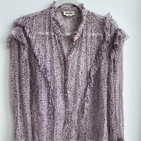Zadig & Voltaire Tweet Goa Shirt/Blouse in Pink. Size M - Picture 4 of 8